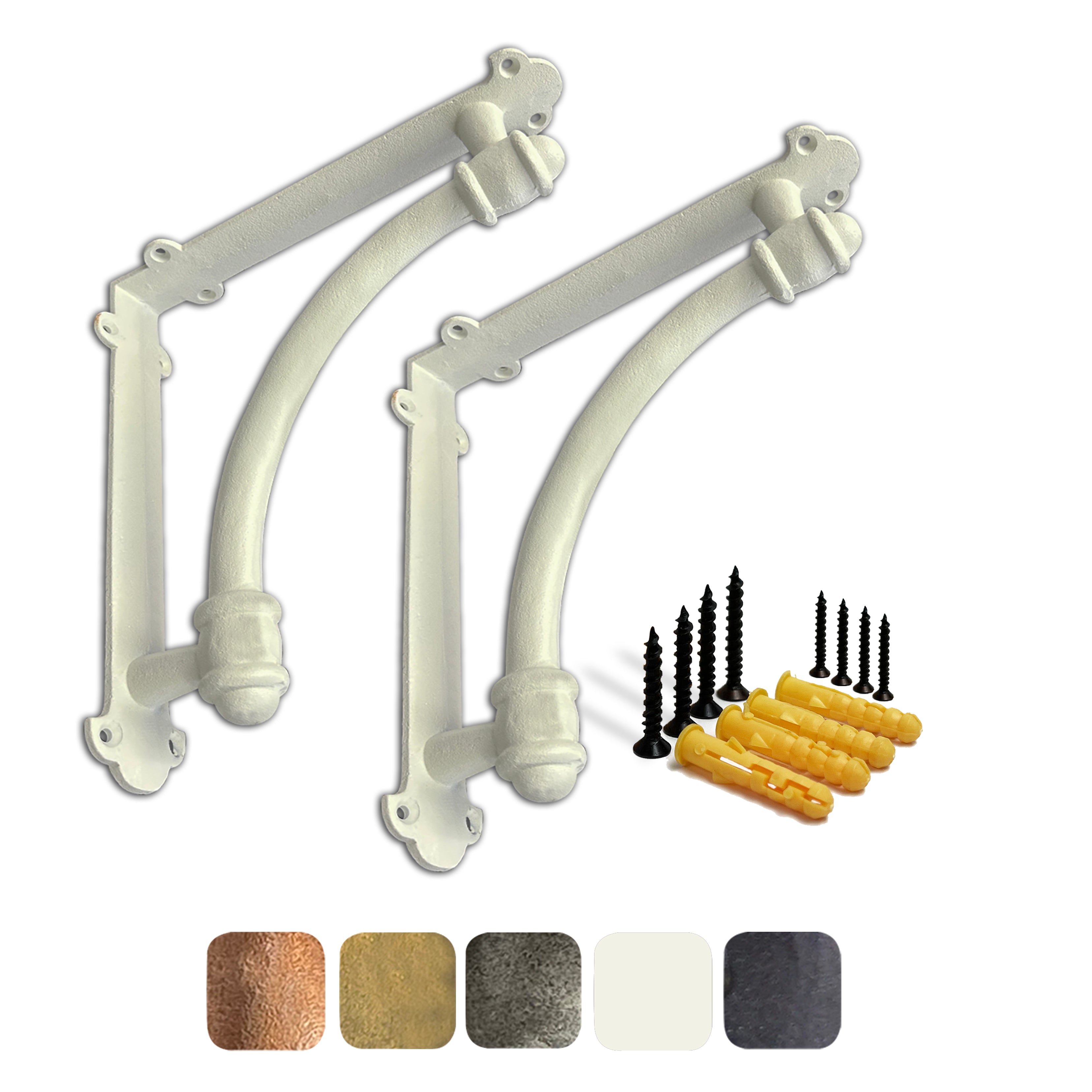Half-Round Bracket, White 