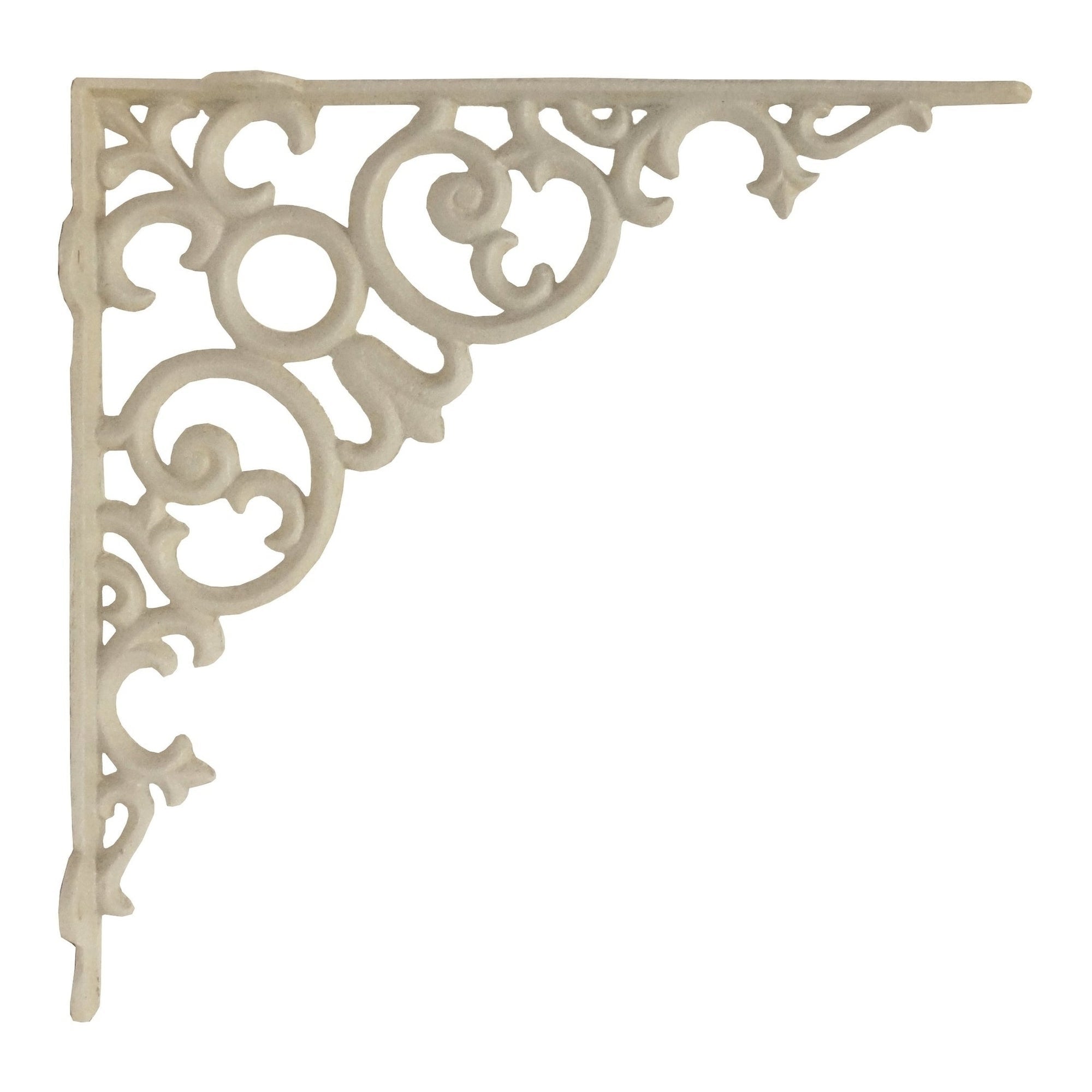 Shelf Bracket, Scroll, Large, White 