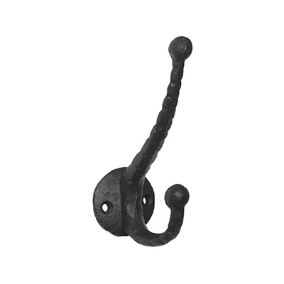 Double Hook Rustic Black 