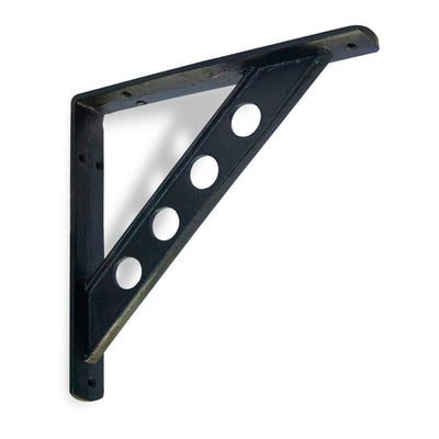 Circled Corner Bracket, Antique Black, Large 