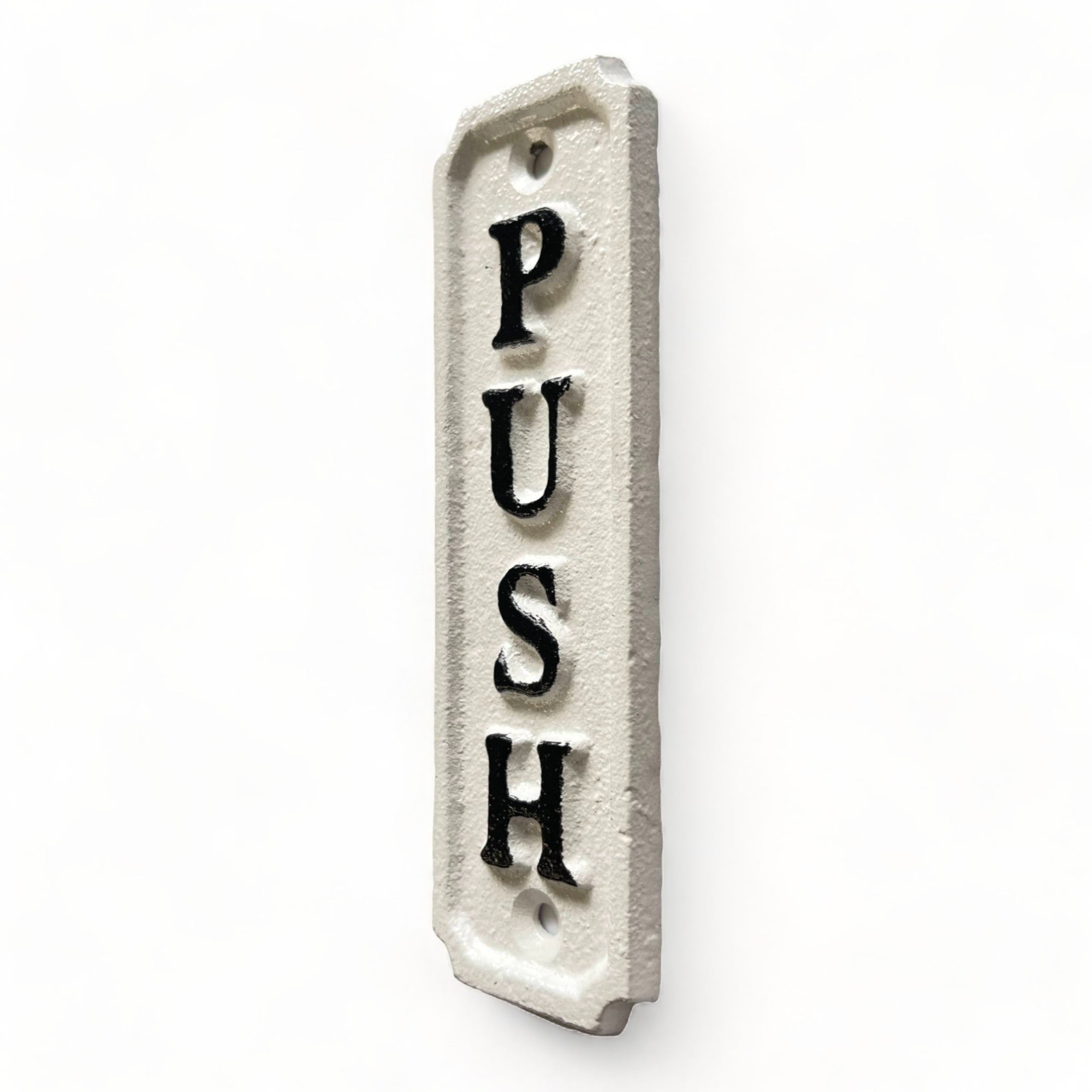~Push~ Sign, White 
