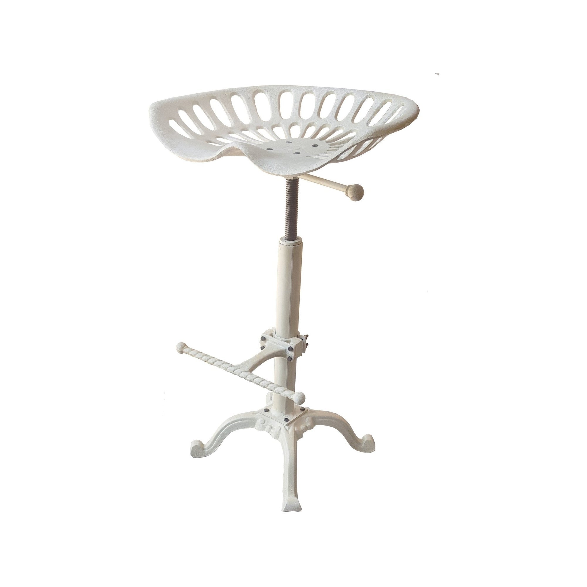 Tractor Seat Stool White 