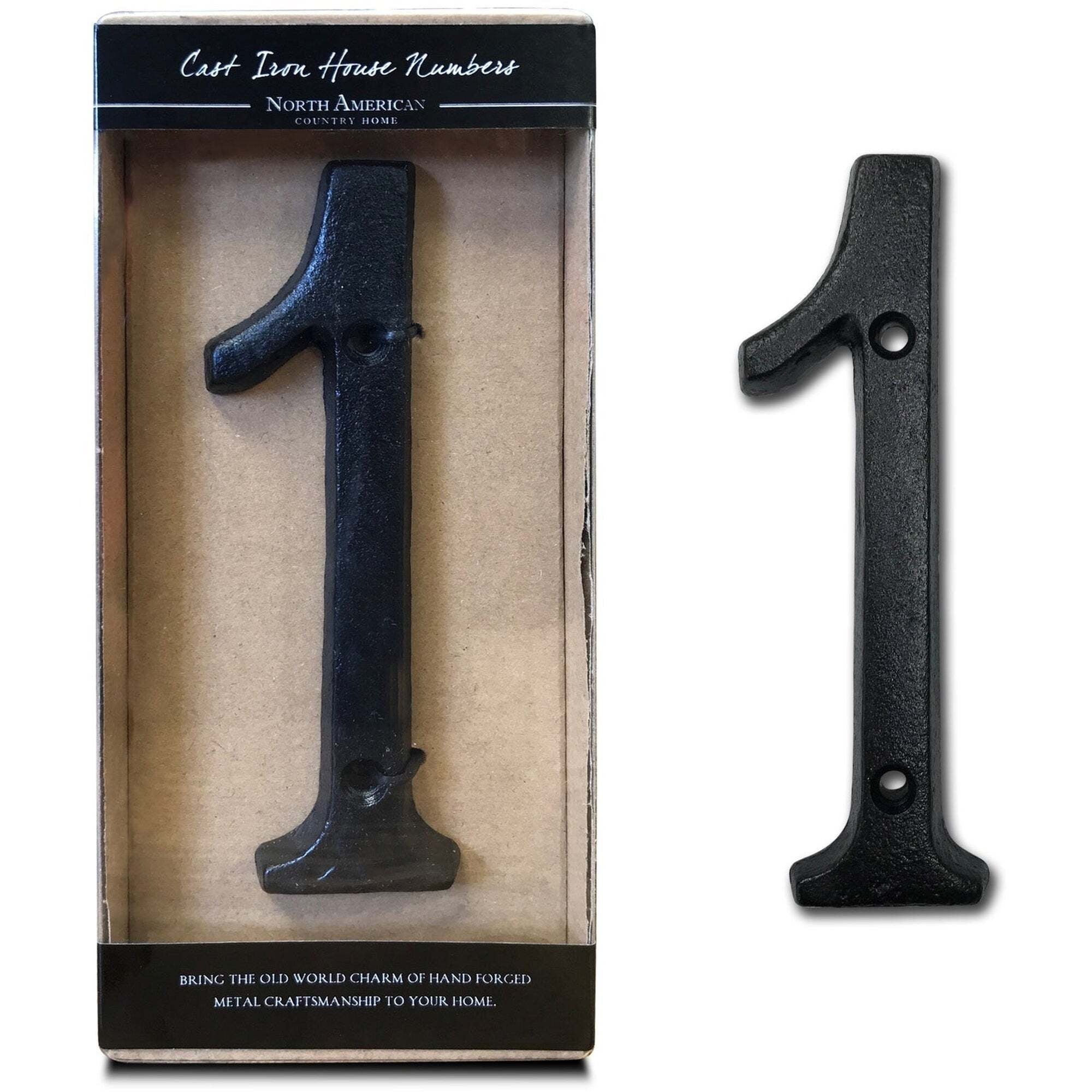 Cast Iron Roman Number 1 BLK 