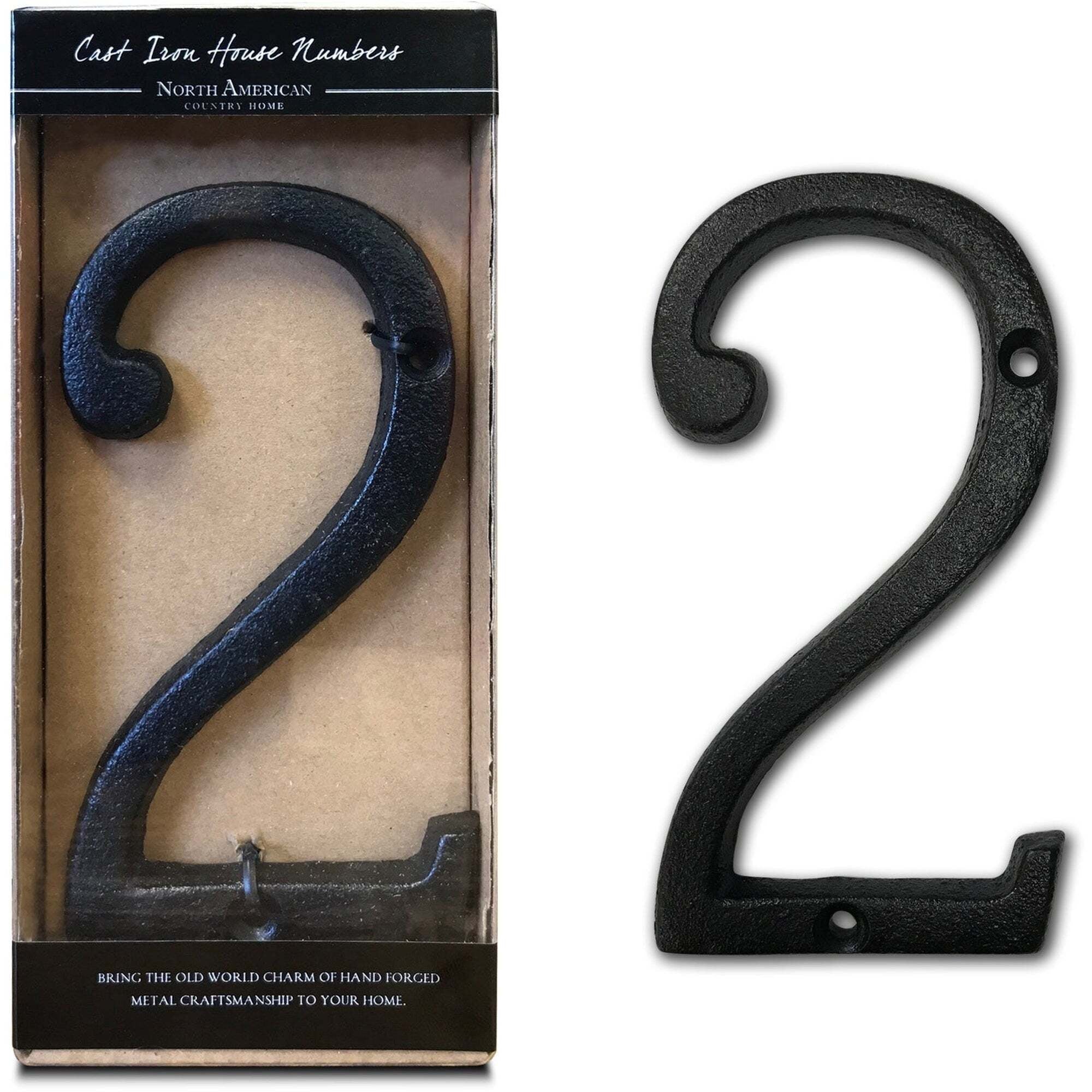 Cast Iron Roman Number 2 BLK 