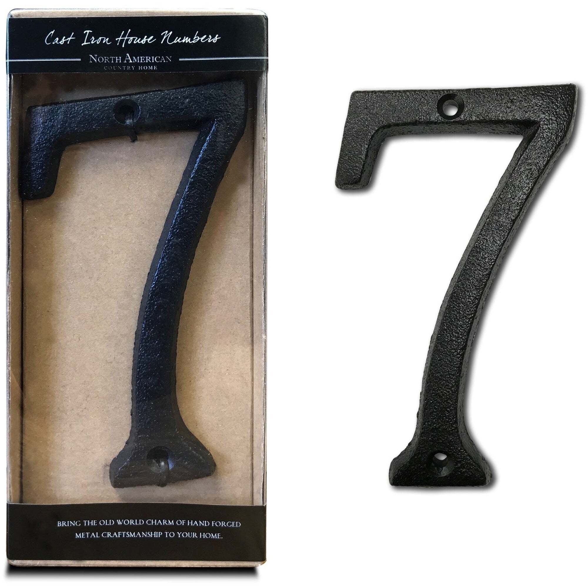 Cast Iron Roman Number 7 BLK 
