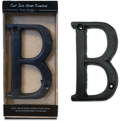 Cast Iron Letter B Black (JS-CN6-B) 