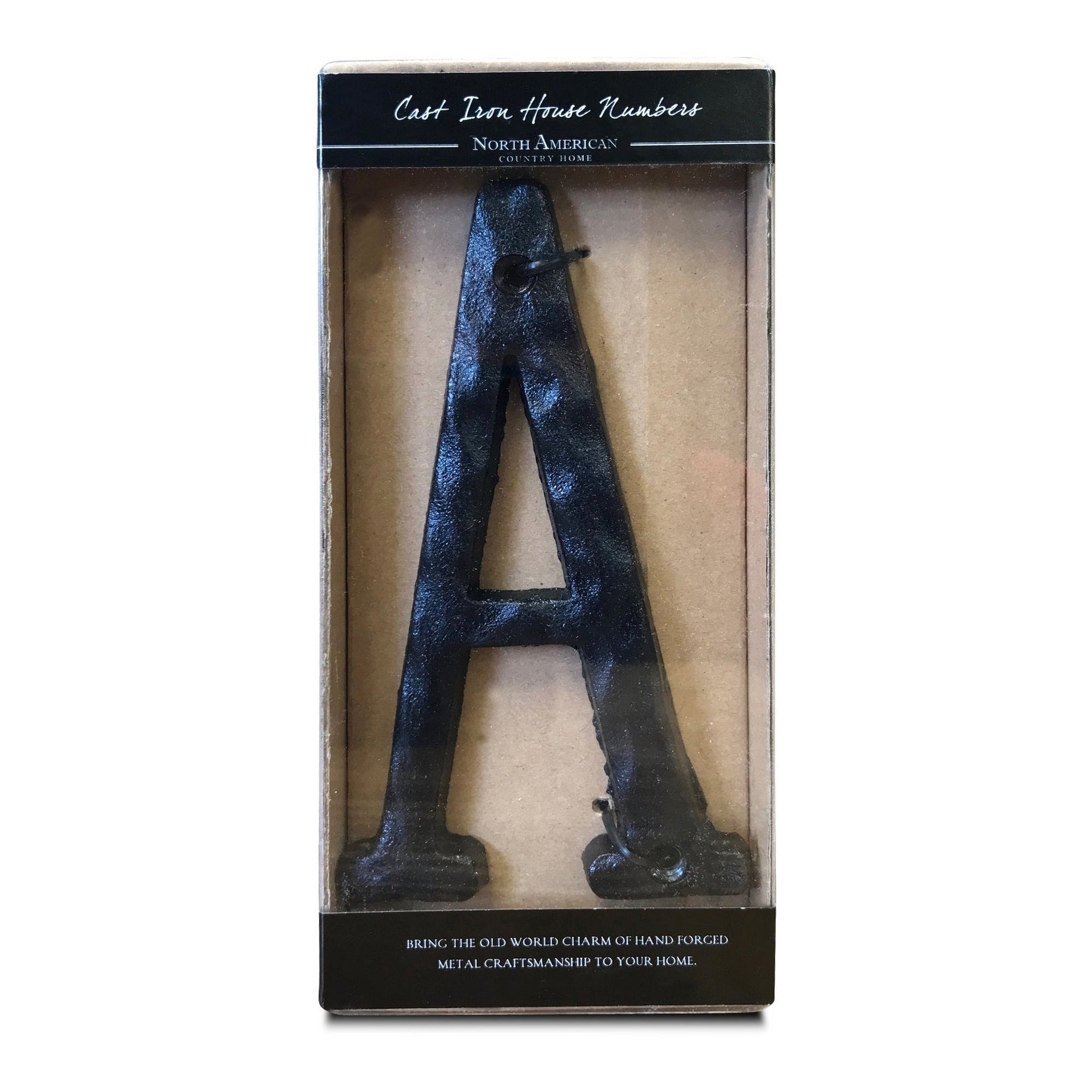 Cast Iron Letter A Black (JS-RUSTIC-A) 