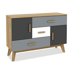 Free-standing Storage Floor Cabinet with 2 Doors and 3 Drawers - Free Shipping