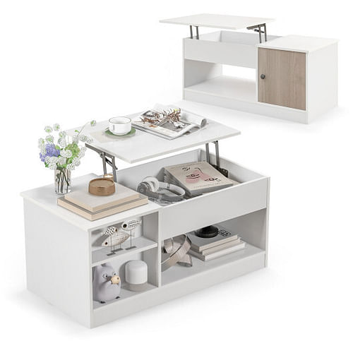 Modern Coffee Table with Lift Tabletop and Storage Compartments - Free Shipping 