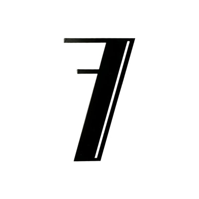 Black Deco Number-7, 6 in 