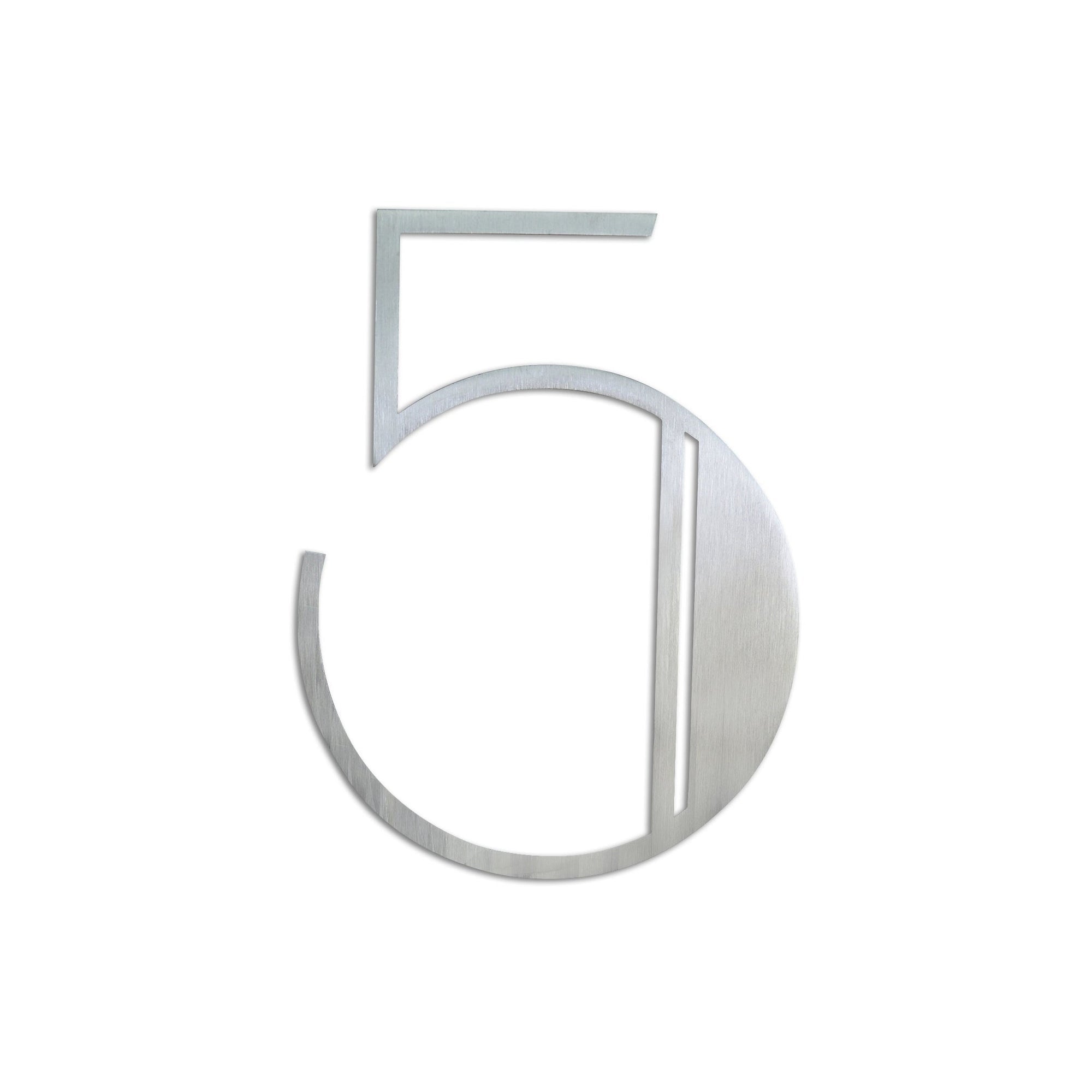 Stainless Steel Deco Number-5 