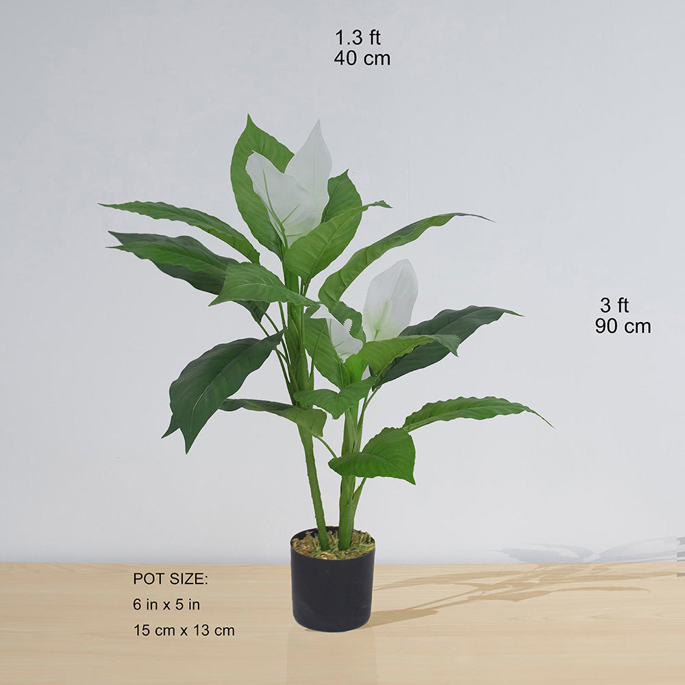 Belen Artificial Anthurium Leaf Potted Plant (Multiple Sizes) 