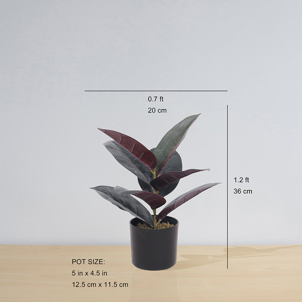 Mongui Artificial Rubber Potted Plant 1.2' 