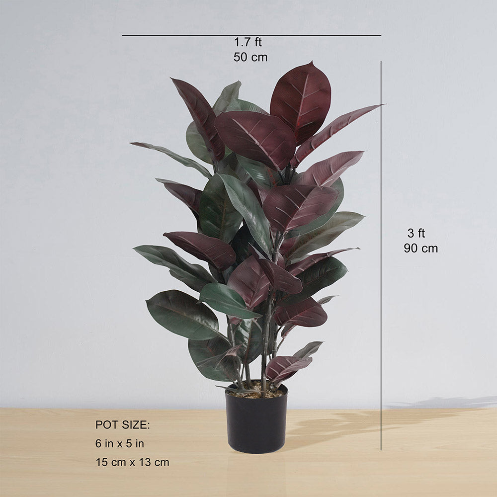 Salamina Artificial Rubber Potted Plant 3' 