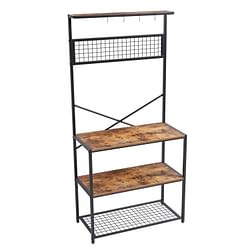 Modern Metal Wood 4-Shelf Kitchen Baker's Rack Microwave Stand - Free Shipping 