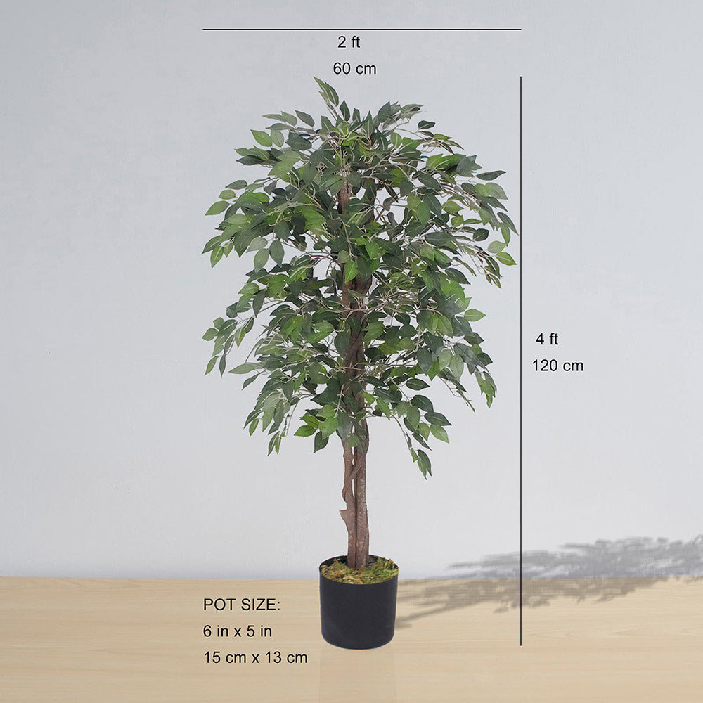 Yali Artificial Ficus Potted Plant 4' 