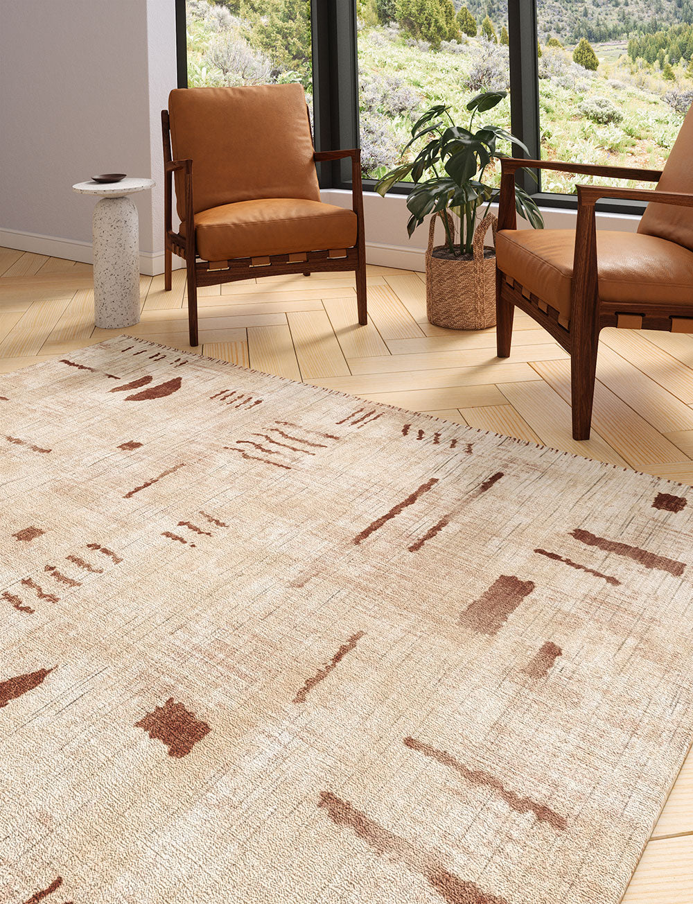 Jama Natural Red Rug 