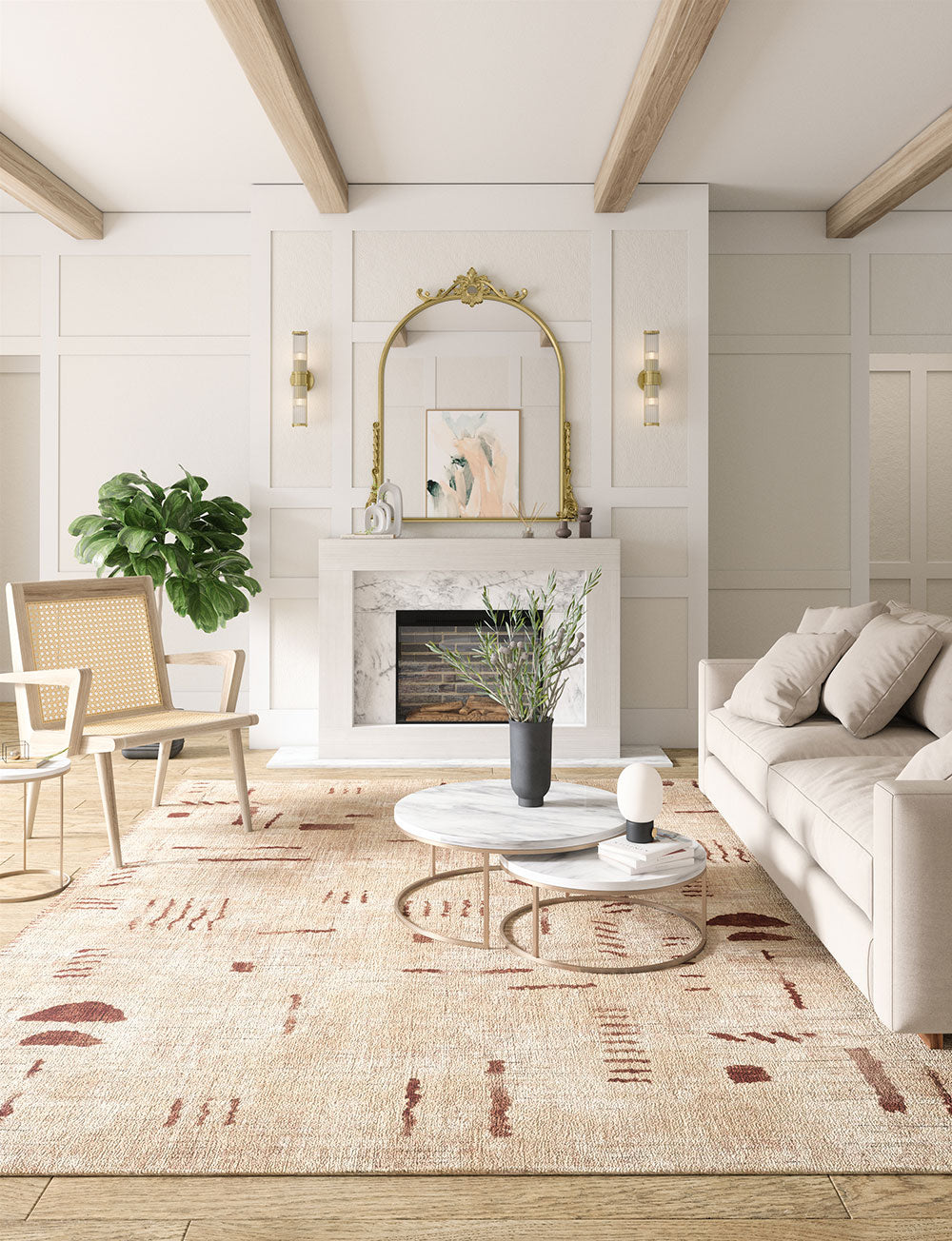 Jama Natural Red Rug 