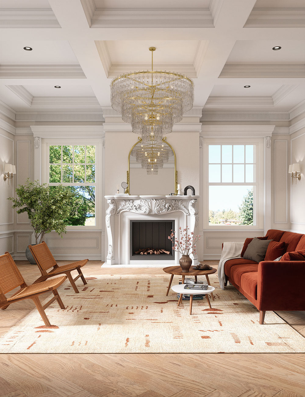 Jama Natural Red Rug 