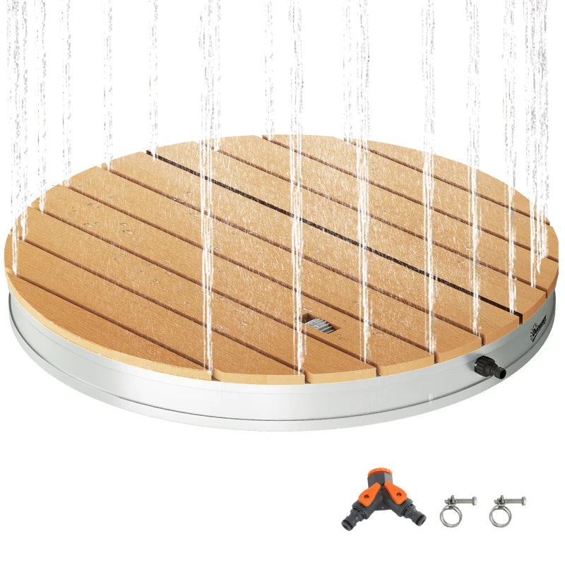 Foot Control Outdoor Shower Kit Portable Camping Shower Adjustable Aluminum Weatherproof