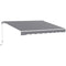 8' x 7' Retractable Awning, Patio Awnings, Sunshade Shelter with 280 g/m² UV & Water-Resistant Fabric, Dark Grey