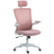 Ergonomic Office Chair, Swivel Desk Chair with Adjustable Lumbar Support, Headrest and Height, Flip-up Armrests, Pink