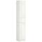 Tall Bathroom Cabinet, Narrow Bathroom Storage Cabinet with Doors, Drawer and Adjustable Shelves, High Gloss White