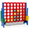 Jumbo 4 in a Row Game Set with 42 Chess Pieces 4-to-Score Giant Game Set-Red