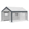Outsunny 7' x 12' x 7' Heavy Duty Walk-In Greenhouse Vegetable Seed Growth Tent Outdoor Plant Growing Tunnel Warm House Flower Shed Backyard, White