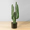 Kara 30’’ Artificial Cactus Potted Plant in Concrete Planter with White River Rocks – Realistic Faux Desert Greenery for Home or Office