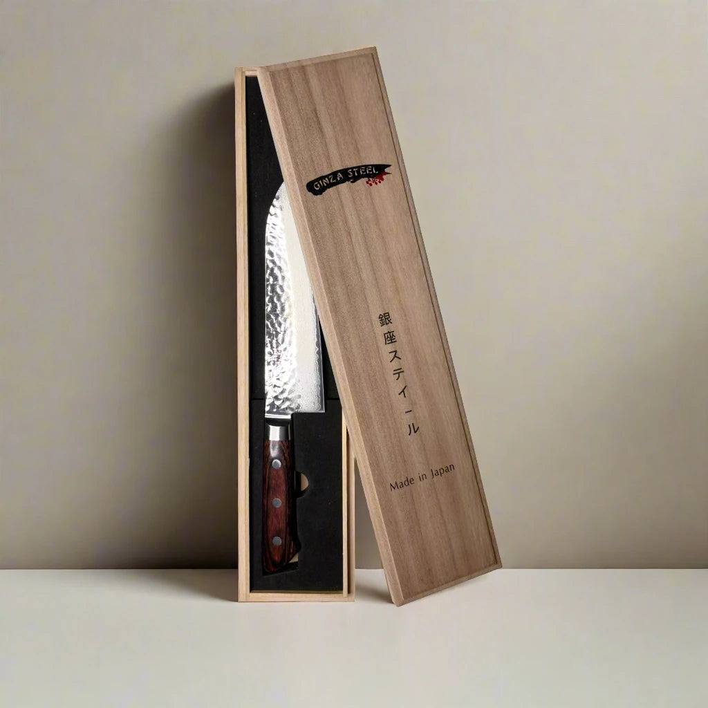 KASUMI 180- Damascus VG10 Santoku Knife 180mm-MB 