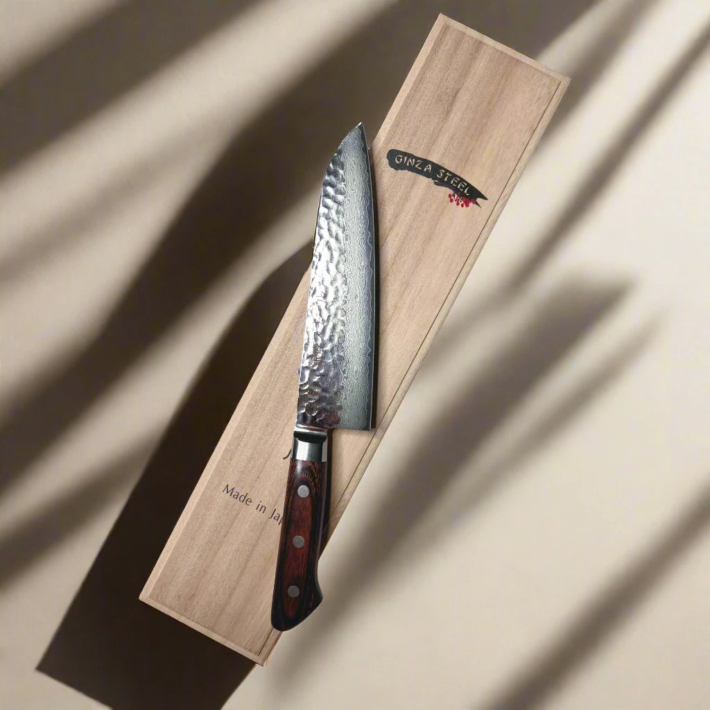 KASUMI 180- Damascus VG10 Santoku Knife 180mm-MB 