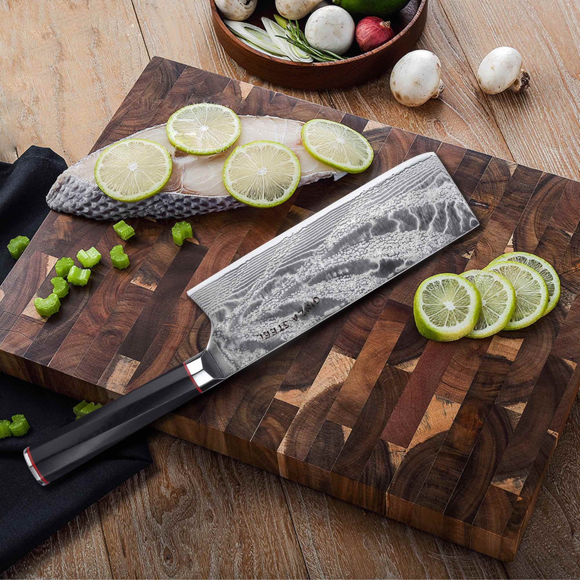 KATANA FIVE | Essential 5 pcs Knife set | 4 Knives with Magnetic Wood Block 