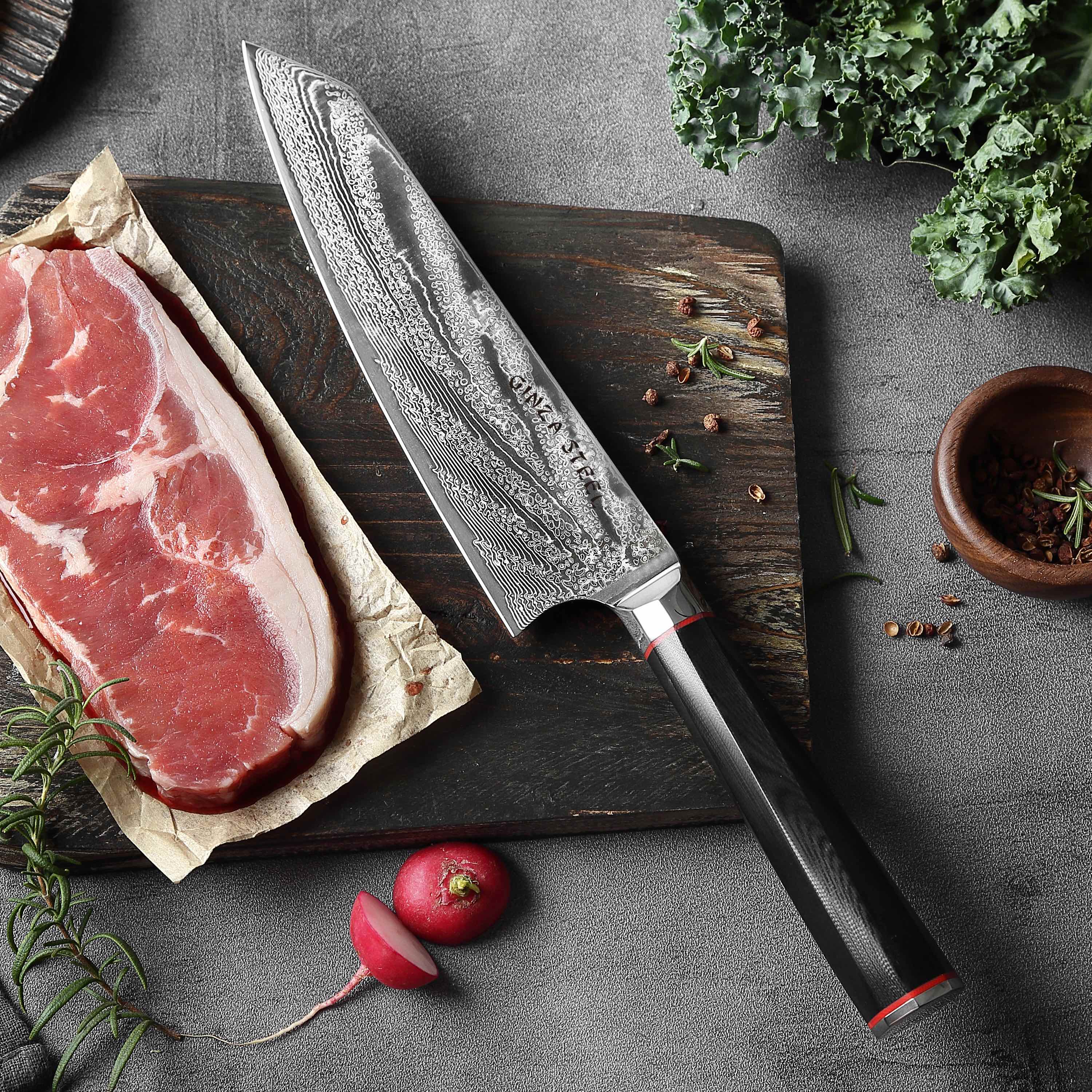 KATANA FIVE | Essential 5 pcs Knife set | 4 Knives with Magnetic Wood Block 