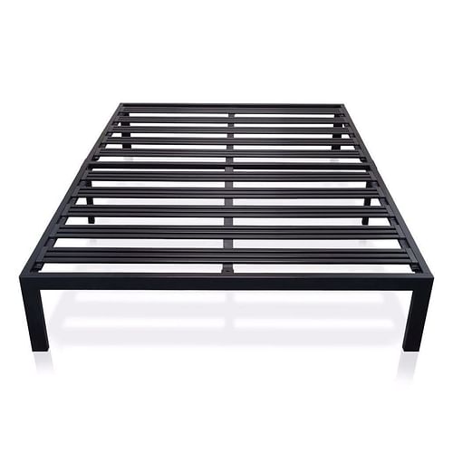 King Metal Platform Bed Frame with Heavy Duty Slats - Free Shipping