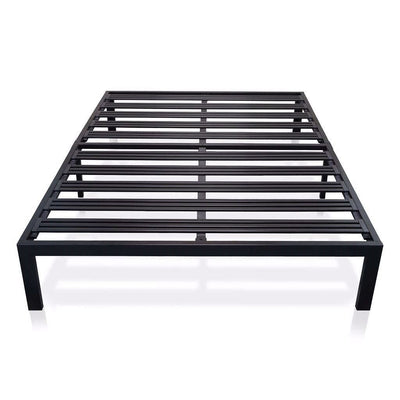 King Metal Platform Bed Frame with Heavy Duty Slats - Free Shipping 