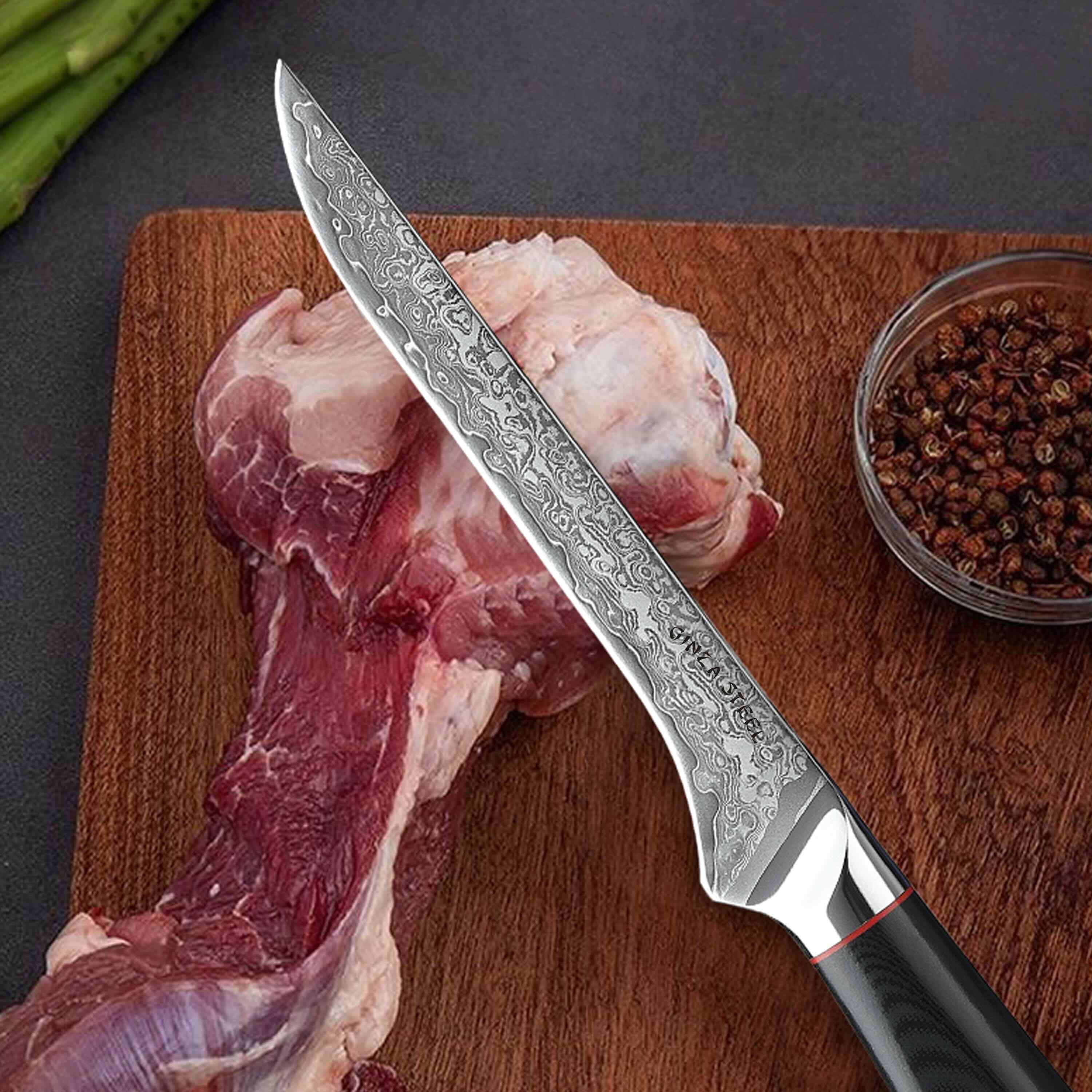 HAGAKURE SIX | Essential 6 pcs Knife set | 4 Knives, 1 Shears with Wood Block 