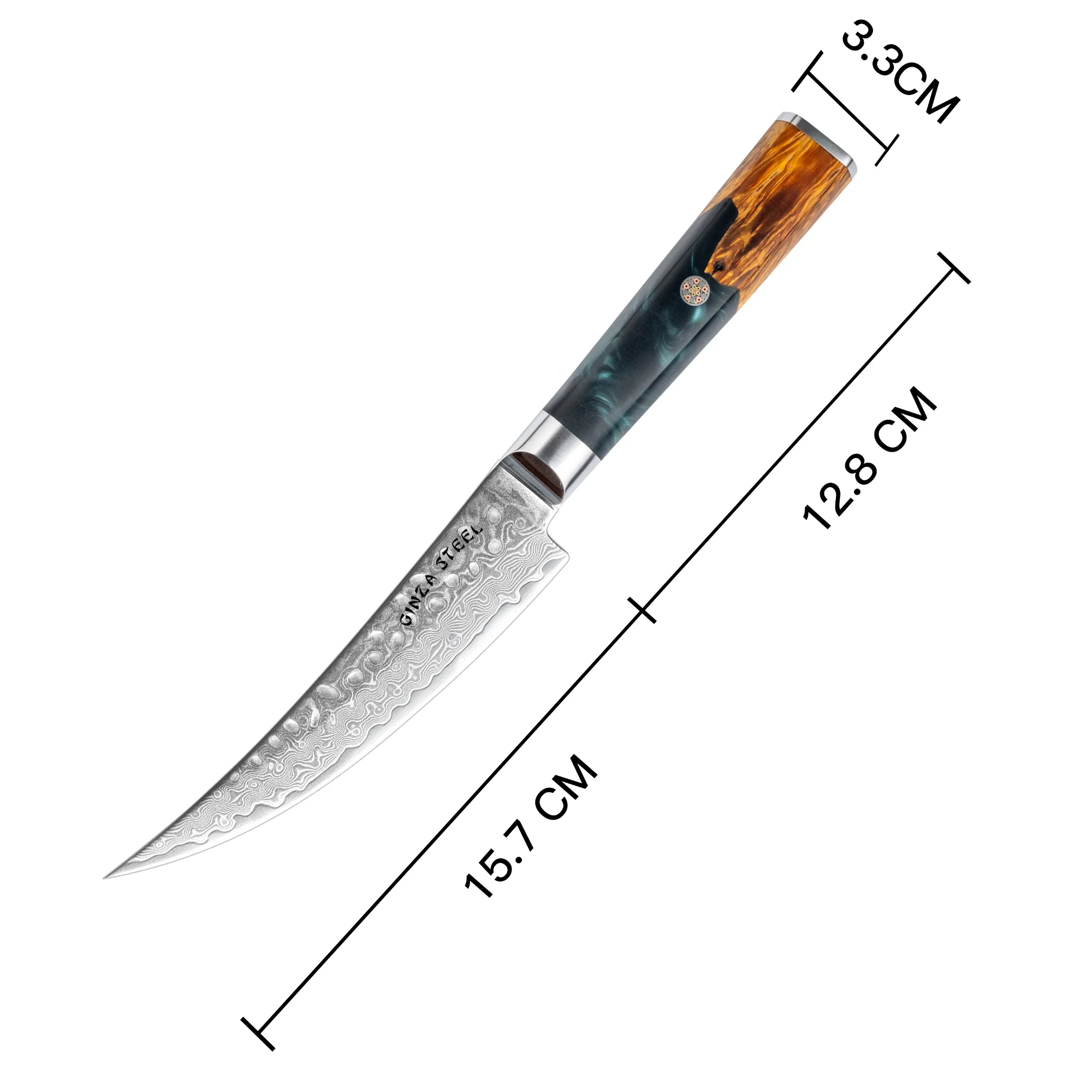 Kaze Katana 6″ Boning Knife | Damascus Steel by Ginza Steel 