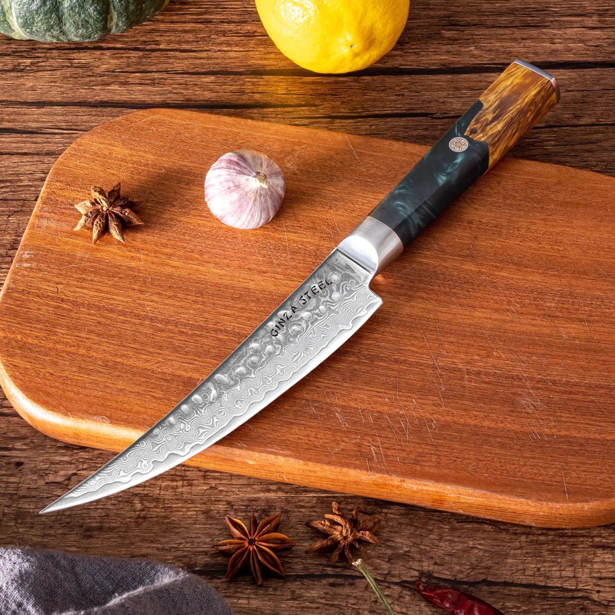 Kaze Katana 6″ Boning Knife | Damascus Steel by Ginza Steel 