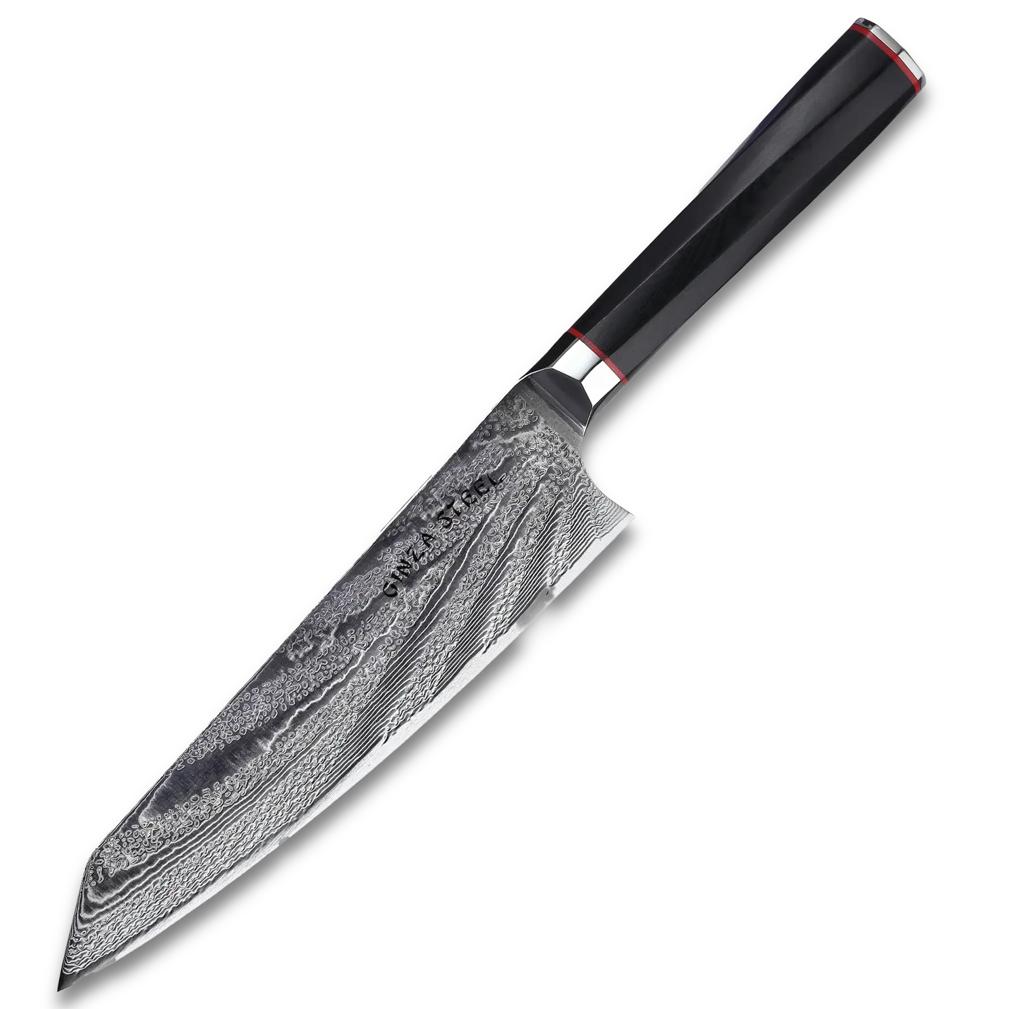 Ginza Steel KATANA 20 Chef Knife 8” – Damascus VG10 Steel, 67-Layer, G10 Handle 
