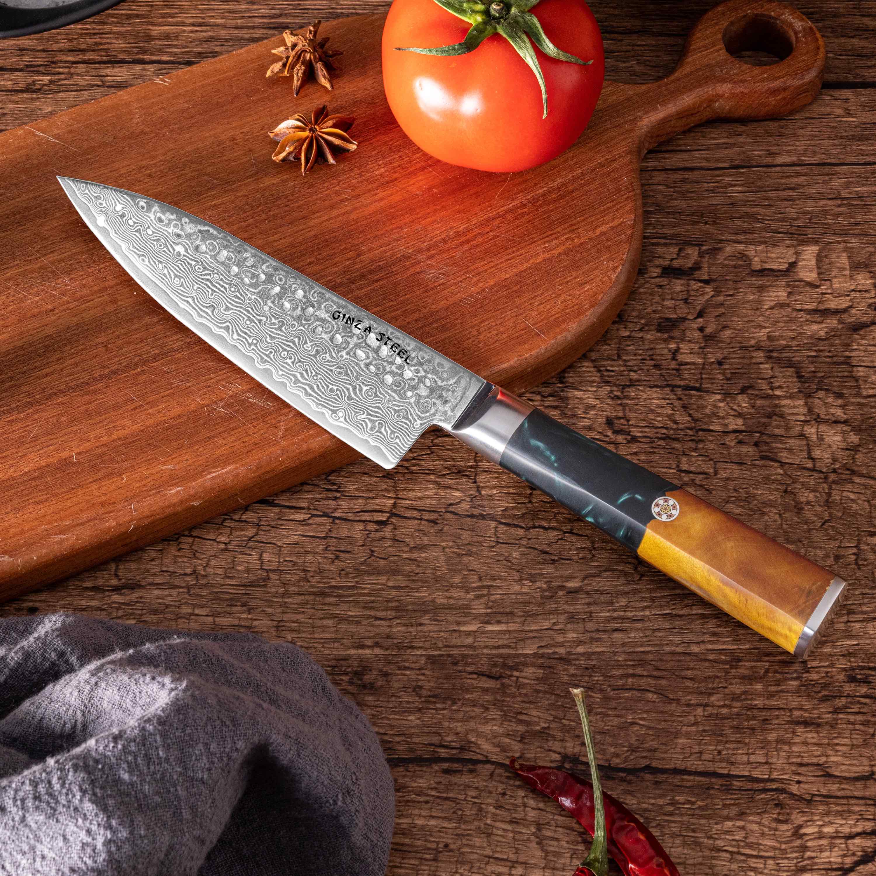 Kaze Katana |  Chef Knife 6-in Damascus VG10 Steel 67 layer 