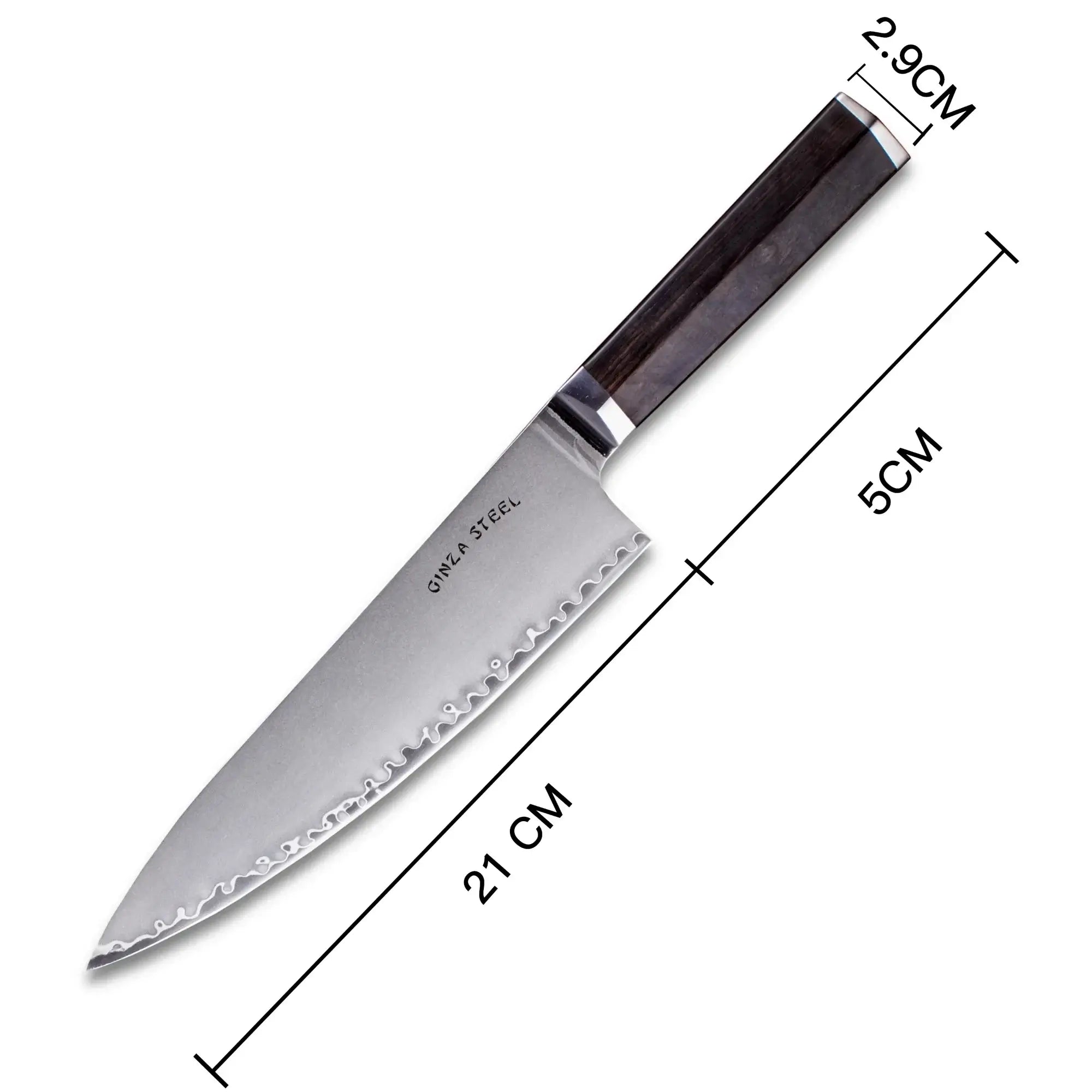 PORTIA 20 | Chef Knife 8" Damascus VG10 Steel / Ebony Wood handle 