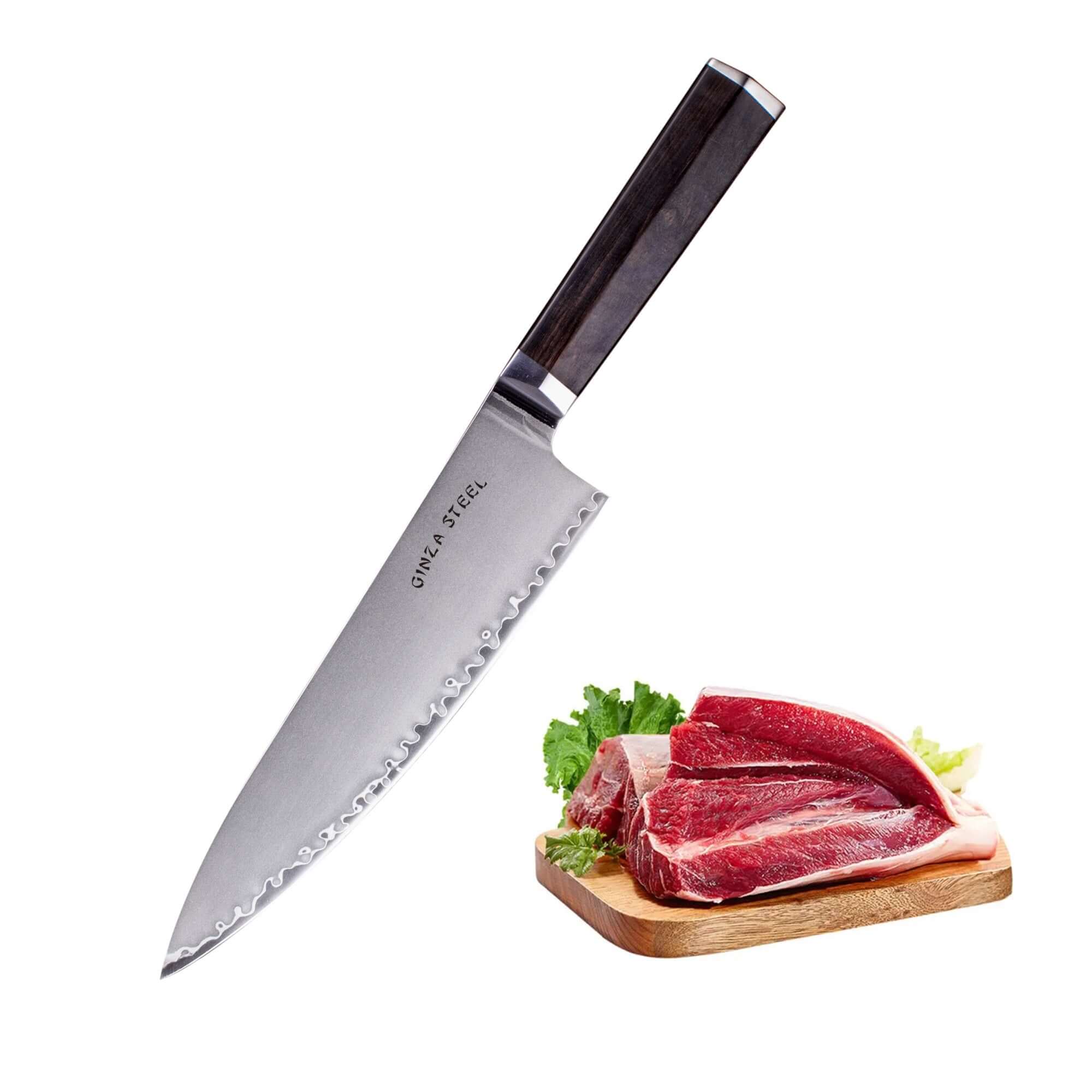 PORTIA 20 | Chef Knife 8" Damascus VG10 Steel / Ebony Wood handle 