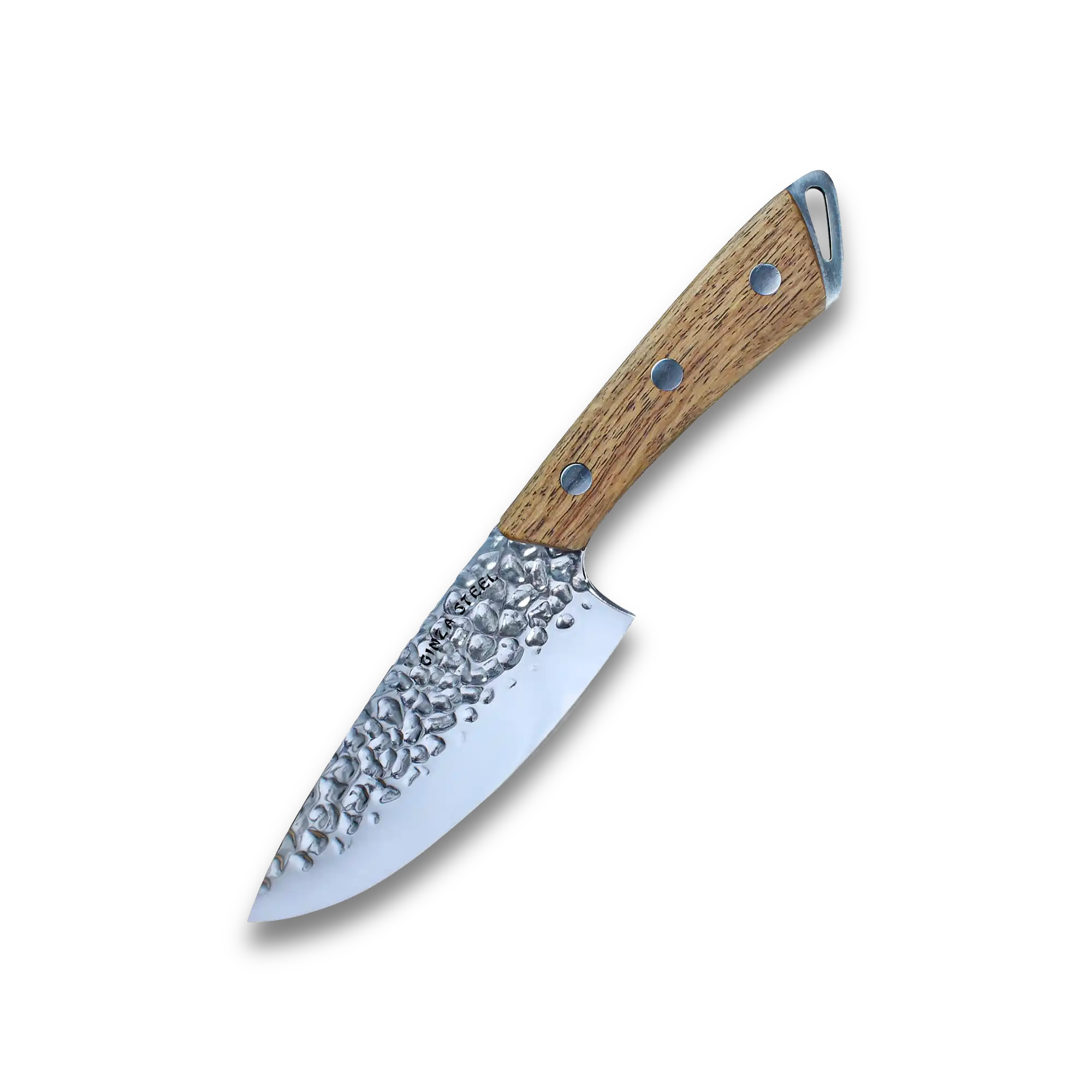 SHINOBI | Chef Knife 5-inch AUS8 hammered blade with Wood handle 