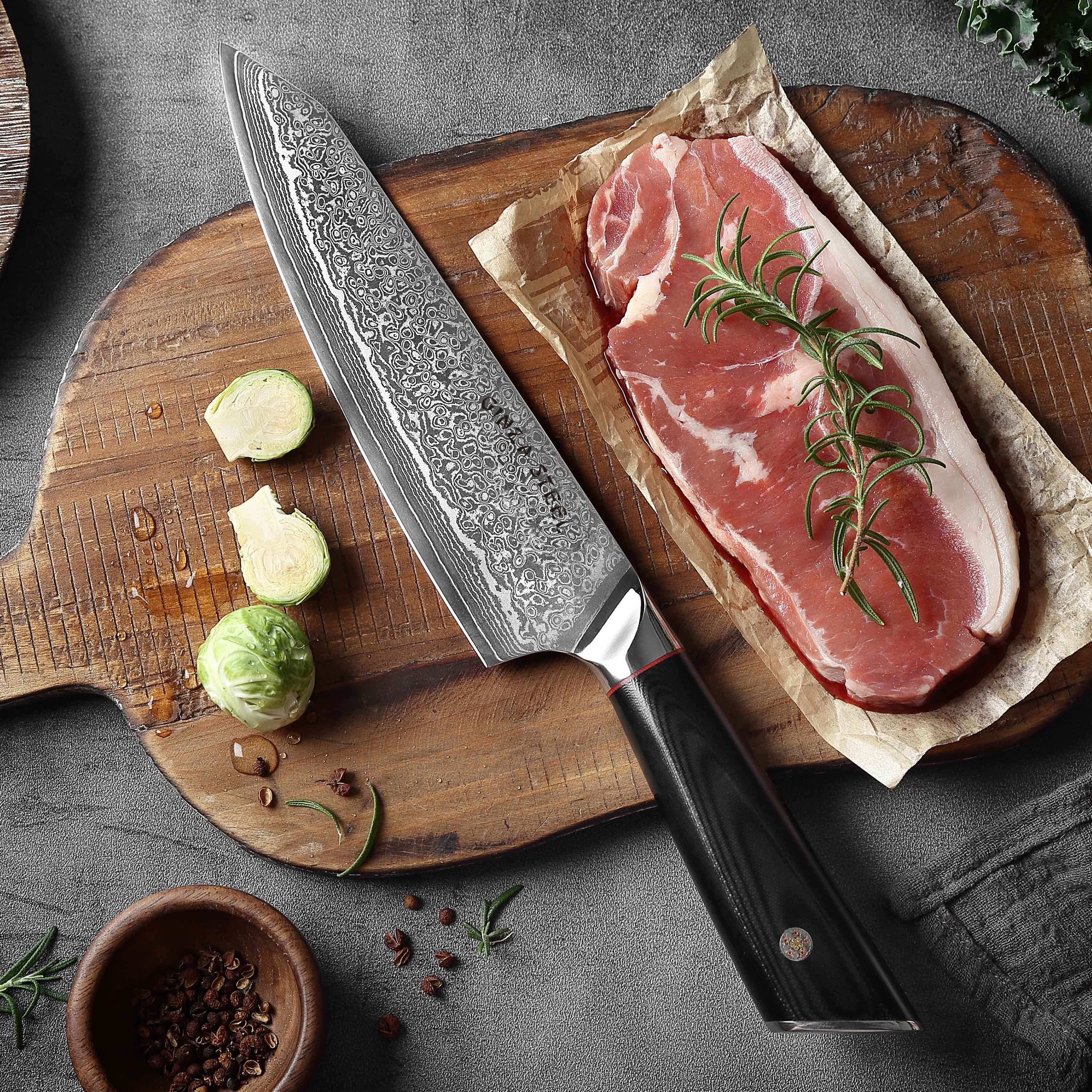 HAGAKURE SIX | Essential 6 pcs Knife set | 4 Knives, 1 Shears with Wood Block 