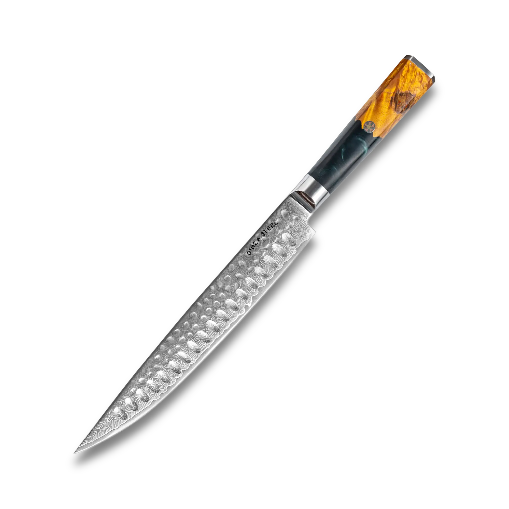 Kaze Katana 9″ Carving Knife | Damascus Steel by Ginza Steel 