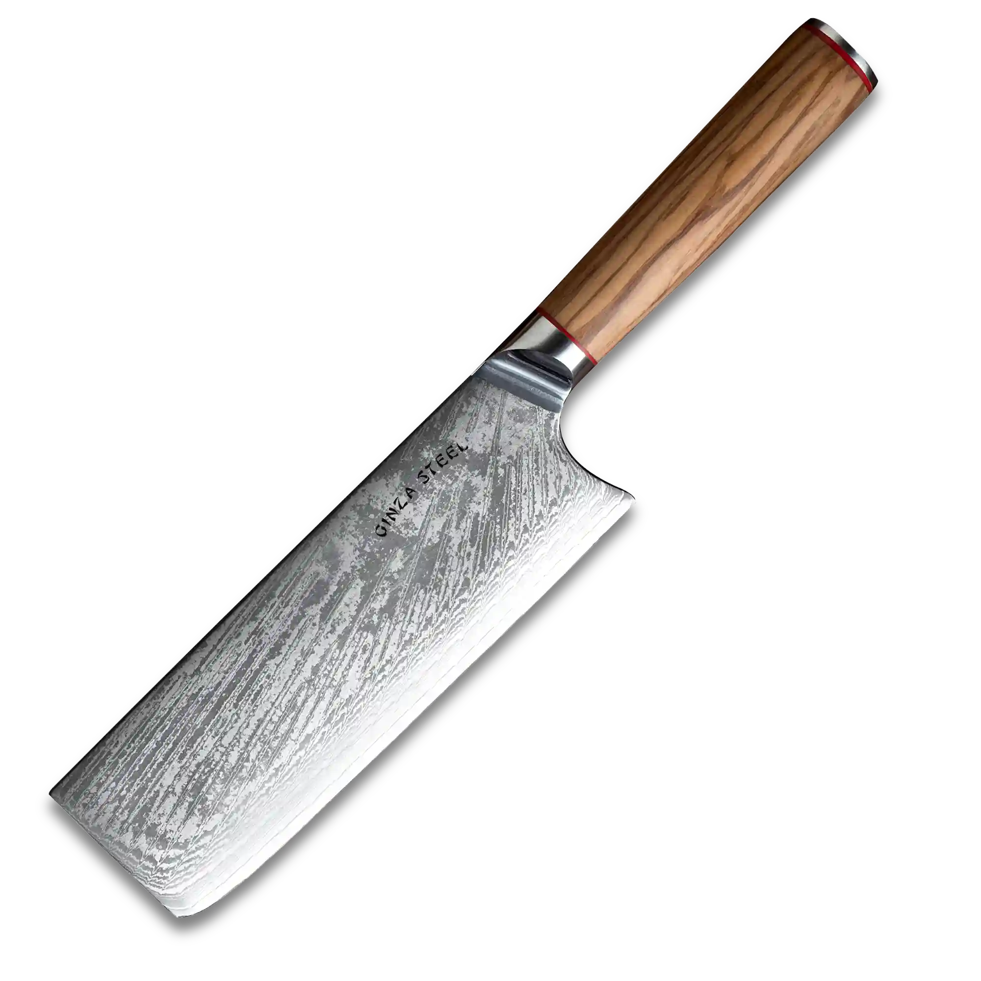 MIA X | Cleaver Knife 7" Damascus AUS10 Steel 67 Layer / Olive Wood handle 