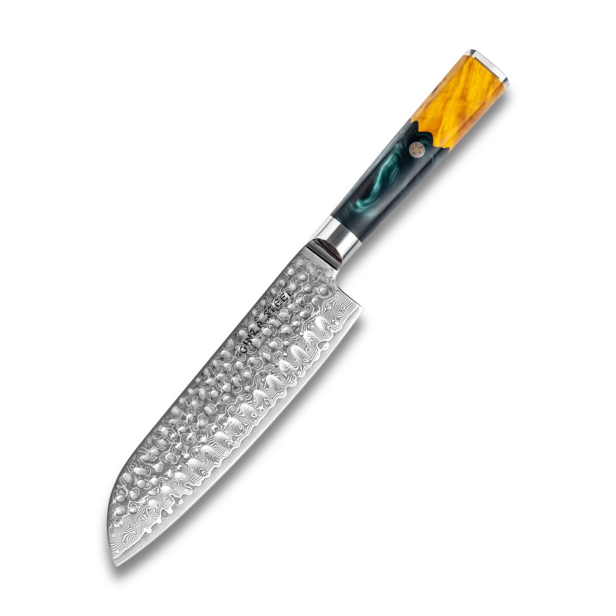 Kaze Katana 7″ Santoku Knife | Damascus Steel by Ginza Steel 
