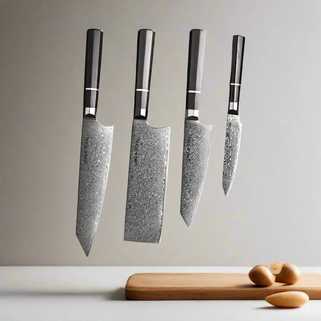 KASAI KOGATANA FIVE | Essential 5 pcs Knife set | 4 Knives with Magnetic Wood Block 