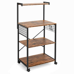 4-Tier Kitchen Baker's Rack on Wheels - Free Shipping